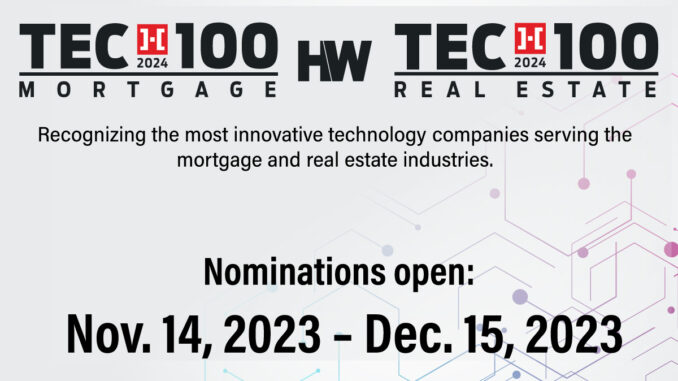 HousingWire TECH100 Awards